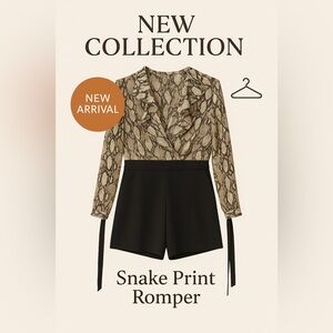 Snake Print Romper